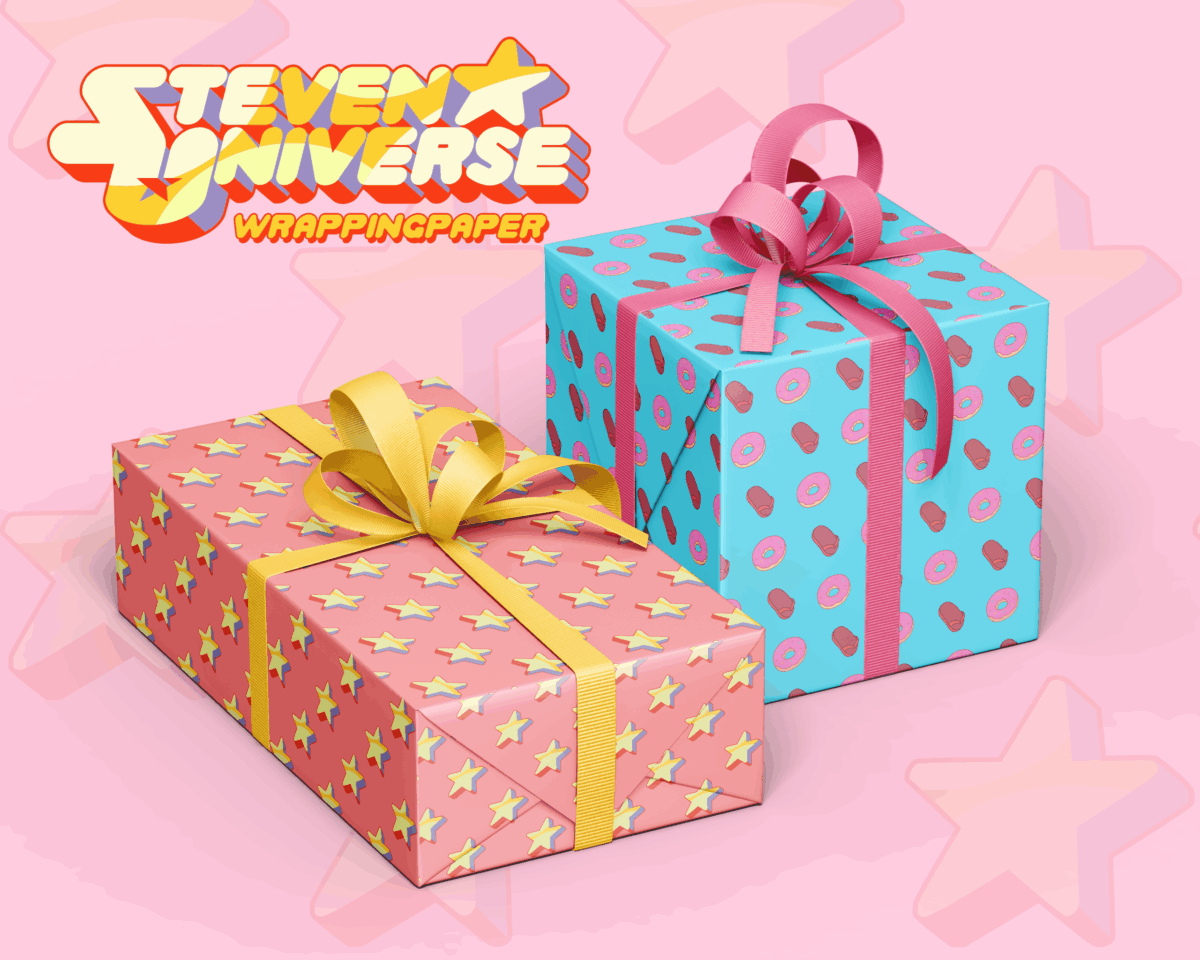 Steven universe wrapping paper mockup